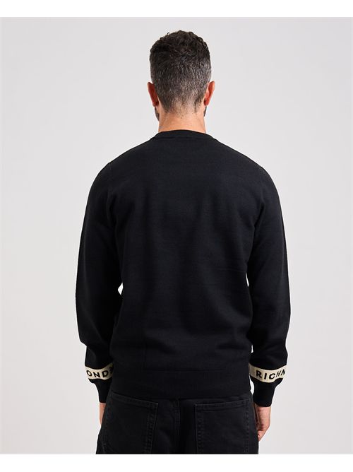 Maglione uomo Richmond X con bande sulle maniche RICHMOND X | UMA25035MABLACK